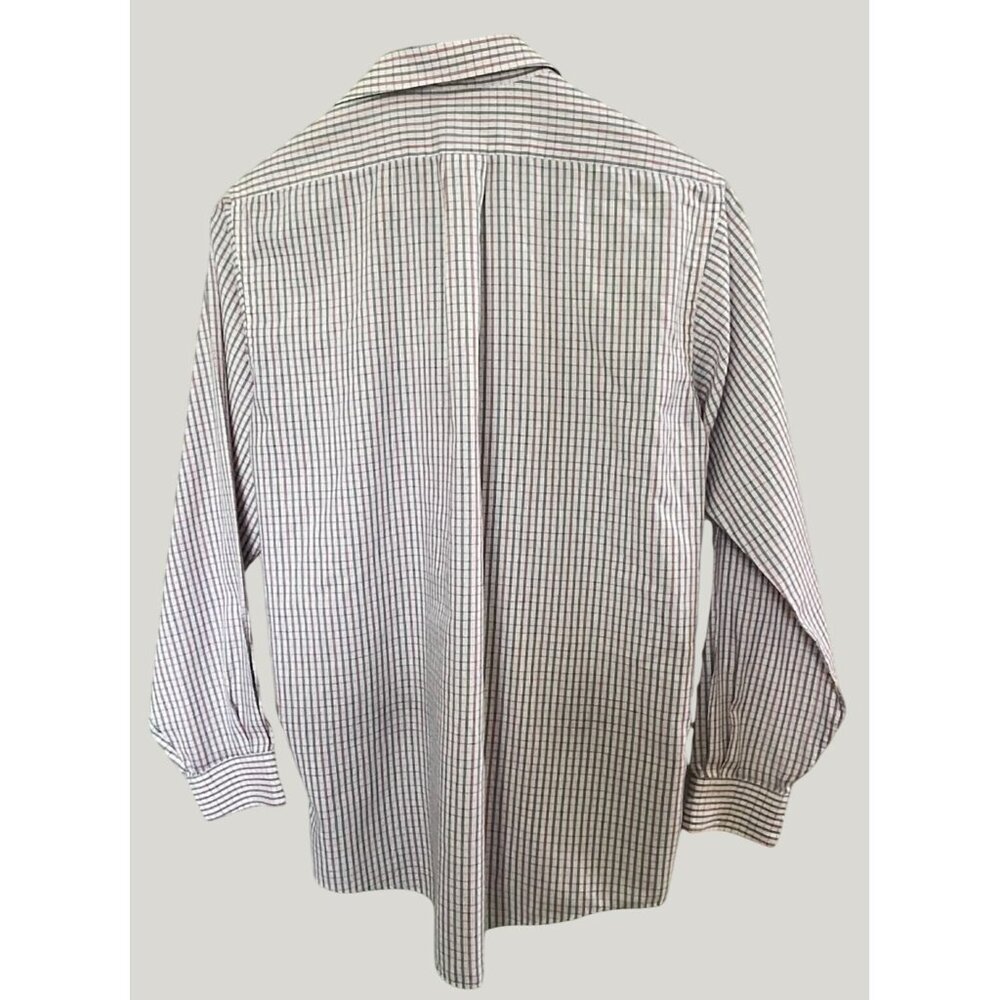 Arrow Mens Button Up Plaid Shirt Size 16 34/35 Cotton / Polyester Wrinkle-Free - Picture 2 of 8